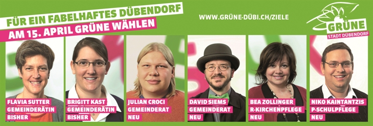 Bild: Zeitungsinserat der Grünen Dübendorf