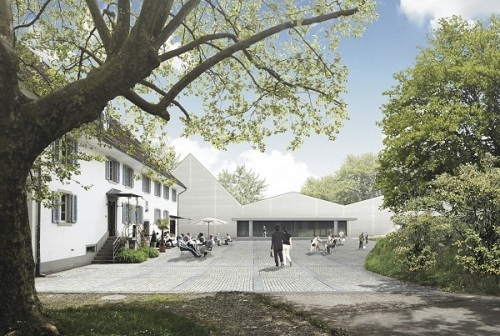 Bild: Visualisierung Mehrzweckgebäude Obere Mühle, Andreas Geser Landschaftsarchitekten AG
