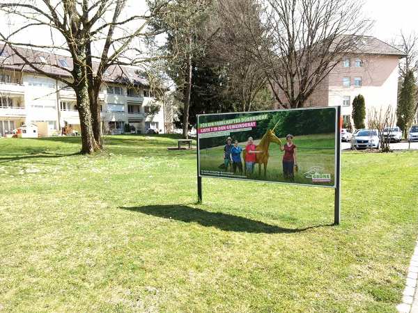 Foto: Wahlwerbung für die Grünen Dübendorf aus dem Jahr 2018